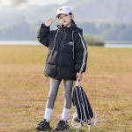 T&uuml;drukute puuvillane jope keskmise pikkusega Korea stiilis paks lahtine laste riided keskmise ja suure lapse stiilne spordir&otilde;ivas 120cm roosa