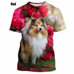 Uus suvine 3D Sheltie koerte printimise T-s&auml;rk Armsad loomakoerad Graafilised T-s&auml;rgid meestele Laps Mood Naljakas l&uuml;hikeste varrukatega Vintage top S