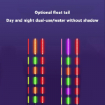 Nutikas LED-kalasujuk 2valgus, v&auml;ga tundlik meeldetuletuspoi gravitatsiooniandur, h&otilde;&otilde;guv elektriline &ouml;ise kalap&uuml;&uuml;gi pika sabaga ujuk