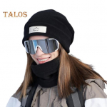 2 tk/komplekt Unisex talvesalli m&uuml;tsikomplekt Paks kootud soe libisemisvastane elastne k&otilde;rvakaitse tuulekindel m&uuml;ts Talvine v&auml;liratturile suusatamise kaela soojendaja m&uuml;ts hall