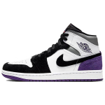 Air Jordan 1 Mid SE Varsity Purple Meeste Tennised Valge Must Light-Solar-Flare-Heather 852542-105 42