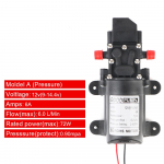 P&otilde;llumajanduse 12V 220V elektriline veepump 130PSI membraaniga veepihustus DP-537 5,5L/min iset&auml;ituv mikrok&otilde;rgsurve Pressure