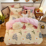 Antistaatiline talvine tekikott Paks fliis Soe flanell Korall Kahepoolne samet Voodipesukate Pehme nahas&otilde;bralik voodipesukomplekt 1PC 200x230cm