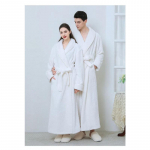 S&uuml;gis Talv Naiste &Ouml;&ouml;s&auml;rk Soe Korallfliis Pikk Stiil Euroopa Ameerika Naiste Flanell Hommikumantel Pluss-suurus Paksenemine M valge