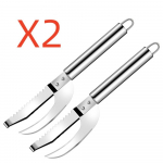 2tk, uuendatud 3-&uuml;hes kalanuga, mitme kalakaaluga nuga 3-&uuml;hes roostevabast terasest krevettide koorimise t&ouml;&ouml;riist, multifunktsionaalne krevetiliini kalanuga 2pcs h&otilde;be