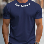 Puuvillane Meeste 100% puuvillane suvine lahtine suurus Los Angeles Graafilise tr&uuml;kiga slim fit casual sportlik &uuml;mara kaelusega l&uuml;hikeste varrukatega T-s&auml;rgi topp XL