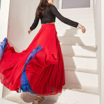 Naiste kahepoolne seelik 720-kraadine satiinist pikk seelik k&otilde;hutantsu pikk seelik tantsuharjutuste pikk seelik &uuml;hev&auml;rviline tantsuseelik M