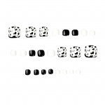 24 tk pealekleebitavad varbak&uuml;&uuml;ned l&uuml;hikesed ruudukujulised prantsuse manik&uuml;&uuml;riga kunstk&uuml;&uuml;ned 10ml One Size