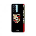 Coque pour Oppo A57 4G PORSCHE logo rouge et dor&eacute;e fond noir Maniacase
