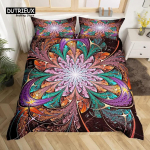 Boheemlaslik Mandala Tekikotikomplekt, 3-osaline Voodipesukomplekt, Pehme Mugav Hingav Tekikott, Magamistoale Gu 70x133cm 2pcs