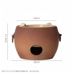 P&otilde;letusahju &uuml;mberkujundamine Retro tee soojendav pliit, k&otilde;rge temperatuurikindel keraamiline teekannu komplekt k&uuml;lgk&auml;epidemega s&ouml;ega pliidi kannu teen&otilde;u