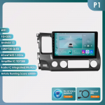 HIzpo Autoradio 2Din Android 13 autoraadio, Honda Civic 2006&ndash;2011 Multimeedia videopleier GPS-navigatsioon RDS 4G Carplay peaseade Carplay P1 4Core 1G 32G AI