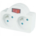 TEC HIT Prize biplite avec terre 2x16 A et interrupteur