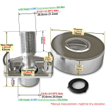 Ekstsentriline adapter G1/2 isane x G3/4 isane Vahemaa suurendatud &uuml;hendus Pikk nurga all muutus segistile Du&scaron;i segisti 4 pieces&G1I2 M to G3I4 M