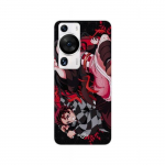Coque Huawei P60 Pro demon slayer tanjiro nezuko attaque combat Maniacase