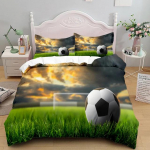 Jalgpalli tekikottide komplekt 3D jalgpalli prinditud poiste teismeliste voodipesukomplekt, sporditeemaline, kahekordne kuninganna, 2/3 tk. Eu-Single135x200cm