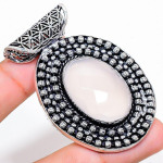 Aqua Chalcedony Handmade 925 Sterling Silver Jewelry Pendant 2.32 s4u18