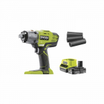 RYOBI - 18V ONE+ l&ouml;&ouml;kmutriv&otilde;ti - 3 režiimi - 1/2 nelikantpadrun + 2 Ah aku, kott & adapter 1/4'' - R18IW3-120S roheline