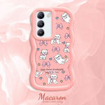 V&auml;rvitud muster Big Wave Edge pehme silikoon materjal Macaron telefoni &uuml;mbris p&otilde;rutuskindel kaitsev kummist korpus OnePlus Vivo Motorola Moto jaoks Vivo Y01 valge