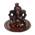 Ganesha kujuke, pruunist metallist Phagdi Lord Ganesha iidol &uuml;maral alusel, eCraftIndia