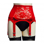 Naiste sukapael 6 k&uuml;&uuml;nega &otilde;&otilde;nsad l&auml;bipaistvad pits-lilletikandid k&otilde;rge v&ouml;&ouml;kohaga elastsed sukad Fixer Club Party Mesin&auml;dalate sukapael M