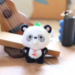 Armas armas mulliga hiiglaslik panda v&auml;ike ripats pl&uuml;&uuml;sist m&auml;nguasja nukukott Rippuv v&otilde;tmehoidja nukk 13cm