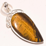 Tiger's Eye Gemstone Pendant Handmade Ethnic Unique Design Jewelry 2.4 d4b20