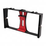 Telefoni videokaamera puur ABS kaasaskantav k&auml;eshoitav nutitelefoni video stabilisaator otse&uuml;lekandeks punane