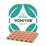 Charak Pharma Vomiteb Tabletid iivelduse ja oksendamise vastu - 30 tabletti (Pakis 3)