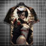 Mood 3D Prindiga Anime Harajuku Meeste T-s&auml;rk Mood Ilu Mustriga L&uuml;hikeste Varrukatega T-s&auml;rk Vabaaja O-kaelusega Lai &Uuml;laosa Suvine Unisex R&otilde;ivas S