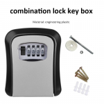 Seinale kinnitatav kaasaskantav kombineeritud lukukarp l&auml;htestatava koodiga turvalise metallist v&otilde;tmehoidjaga &otilde;ues, korteris v&otilde;i kinnisvaramaakleriks kasutamiseks korteri turvakarp hall v&auml;rv