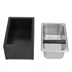 Kohvi pr&uuml;gikast suur roostevabast terasest eemaldatav kohvipaksu koputuskast kohvikutele kodu