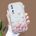 Armas koomiksimustriga kreemjas tekstuuriga korpus Lainelise servaga pehme silikoonkaanega telefoni&uuml;mbris Huawei Honor Infinix Tecno iPhone'i jaoks Huawei Nova 11 puhas