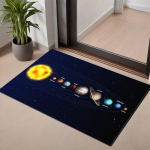 .Cartoon 3D planeedid universumi mustriga uksematt m&auml;luvahust &uuml;lipehme imav p&otilde;randamatt k&ouml;&ouml;ki, magamistuppa, tualetti, pesuruumi 40x60cm