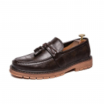Uued Meeste Vabaaja Jalan&otilde;ud Slip-on Moodsad &Auml;ri- ja Vabaaja Kingad Pehmed Mokassiinid Loaferid Nahast Kingad Meestele Brogue Retro Oxford Kingad Meestele 38 pruun