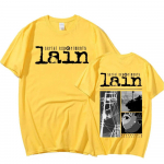 Anime Serial Experiments Lain T-s&auml;rk Joonis Iwakura Weeb T&uuml;druk Sci Fi T-s&auml;rgid Unisex Naiste Suvine 100% Puuvillast Suurem T-s&auml;rk L