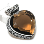 Smoky Topaz Gemstone Handmade 925 Sterling Silver Jewelry Pendant 1.65 i6v07