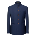Meeste lihtne &uuml;likond Hiina stiilis p&uuml;stkraega liibuv jakk ZhongShan meeste &uuml;likonna jakk Hiina tuunika 6XL blue
