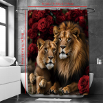 S&otilde;brap&auml;eva Lille Loom L&otilde;vi Roos Du&scaron;ikardin Vannitoa Du&scaron;ikardin Veekindel 12 Konksuga Kodu Deko Tasuta Saatmine 180x180cm curtain roosa