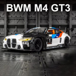 1:24 BMW M4 GT3 sulamist sportauto mudel survevalatud metallist m&auml;nguasja auto s&otilde;iduki mudeli simulatsioon heli ja valguse tagasit&otilde;mbamine kollektsioon lastele kingitus M4GT valge