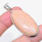 Natural Orange Aventurine 925 Sterling Silver Jewelry Pendant 2.25 d9z96