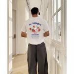 Suvemood Heavyweight Retro Meeste Inglise Kirjad 100% Puuvillane Prinditud &Uuml;markaelus Kvaliteetne Casual Fitness Street T-s&auml;rk M valge