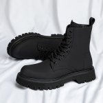 Kevad S&uuml;gis Kingad Meeste Mood &Uuml;ksikud Saapad Br&auml;nd Meeste Pahkluusaapad Puhas Must Libisemiskindel Paks Tald 43 must