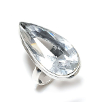 Natural White Topaz Gemstone Handmade 925 Sterling Silver Gift Ring Size 8 d4c76