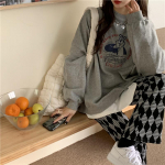 Naiste pikkade varrukatega O-kaelusega lahtised pulloverid Naiste topid &Uuml;hev&auml;rvilised dressipluusid XXL