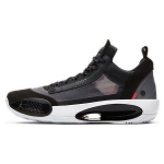 Air Jordan 34 Low PF Heritage Meeste Tennised Must Metallik-H&otilde;be Valge CU3475-001 40.5