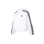 Adidas Kolme triibuga kootud tuulejope tikitud logoga Naiste &uuml;ler&otilde;ivad Valge IC0560 M white