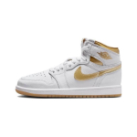 Air Jordan 1 Retro High OG PS Metallik Kuld Laste tossud Valge Kummi-Helepruun FD2597-107 28
