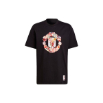Adidas Mufc Cny T-s&auml;rk Tiigriaasta Piiratud V&auml;ljaanne Logo Tr&uuml;kk Manchester United Jalgpall &Uuml;mmargune Kaelus L&uuml;hikeste Varrukatega T-s&auml;rk Meeste Topid Must H63996 L