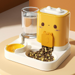 2 in 1 Automatic Pet Feeder Cats Container Portable Compact Household Removable Feeding